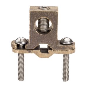 Topaz Electric 626 Bronze Lay-In Lug Combination Ground Clamp 3/8 - 1-Inch Rebar 8-4/0-AWG