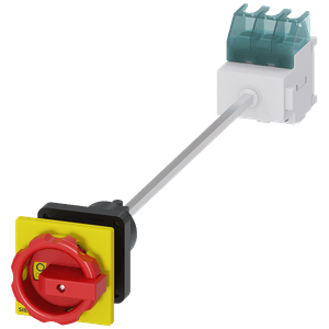 Siemens 3LD2144-0TK53 DIN Rail/Floor/2-Hole Mount 3-Pole Emergency Stop Switch 690-Volt AC 25-Amp Red/Yellow Sentron