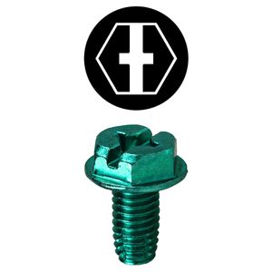 Dottie 1032TC Zinc Plated Steel Ground Machine Screw #10 x 3/8-Inch Green