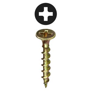 Dottie WR6118 Yellow Zinc Steel Phillips Drive Bugle Head Drywall Screw #6 x 1-1/8-Inch