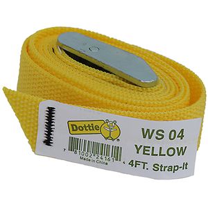 Dottie WS04 Nylon Heavy-Duty Tie Down Web Strap 4-ft Yellow Strap-Its