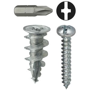 Dottie WDK8T Zamac Alloy Self-Drilling Walldriller Anchor Kit With Pan Head Combo Drive Screws #8 x 1-1/4-Inch