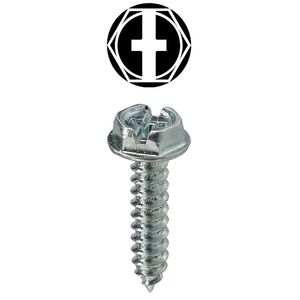 Dottie HWSMS102 Zinc Plated Steel Slotted/Phillips Drive Hex Washer Head Sheet Metal Screw #10 x 2-Inch