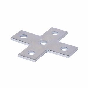 B-Line B132ZN Zinc Electroplated Steel 5-Hole Cross Plate