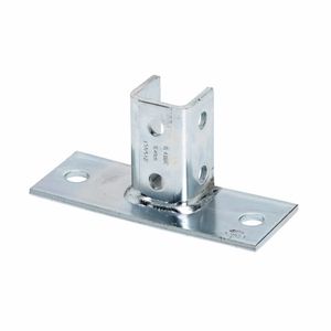 B-Line B280FL-ZN Zinc Electroplated Steel Rectangular 2-Hole U Post Base