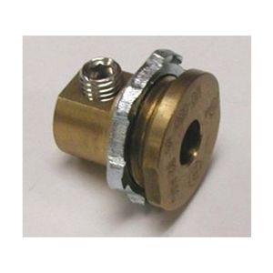 Bridgeport MC-050 Brass Grounding And Bonding Connector 1/2-Inch 8-2-AWG Bare Solid/Stranded Aluminum 6-2-AWG Stranded Mighty-Bond