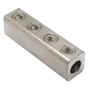 Burndy AMS-250 Tin Plated Aluminum In-Line With Barrier Dual-Rated Splicer/Reducer 6-4/0-AWG Aluminum 4-4/0-AWG Solid 6-AWG-250-KCMIL Stranded Copper