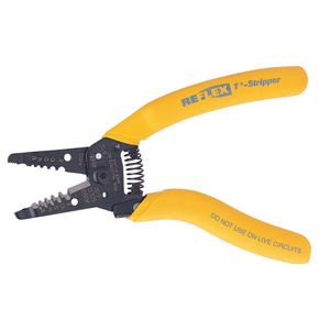 Ideal Industries 45-615 Locking Pawl Wire Stripper 16-8-AWG 18-10-AWG Yellow Reflex Super T-Stripper