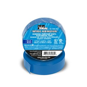 Ideal Industries 46-1700C-BLU General-Purpose Electrical Tape 0.75-Inch x 66-ft x 7-mil Vinyl Backing Blue Wire Armour