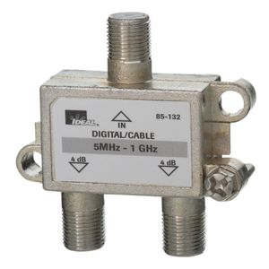 Ideal Industries 85-132 Female High Performance General Purpose 2-Way Digital Cable TV Splitter 5-Mega-Hz - 1-Giga-Hz