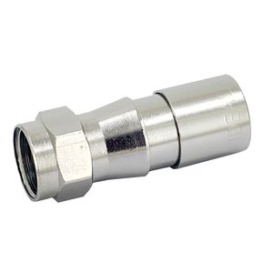 Ideal Industries 92-640 Compression F-Connector RG6/6 Quad Brass Nickel Plated