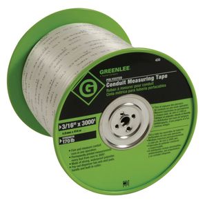 Greenlee 435 Water Proof Polyester Conduit Measuring Tape 3000-ft x 3/16-Inch