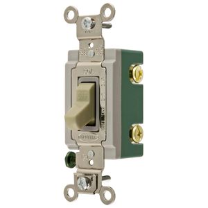 Hubbell-Wiring HBL3032I 120/277-Volt AC 30-Amp 2-Pole Extra Heavy-Duty Specification Grade Toggle Switch Ivory HBL