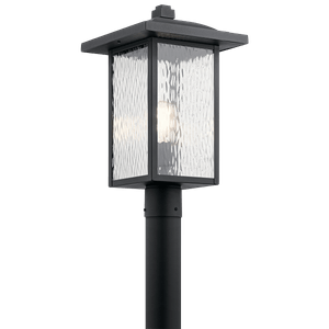 Kichler 49927BKT 1-Light Post Light 100-Watt 120-Volt Textured Black Capanna