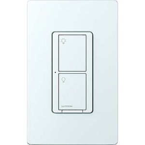 Lutron PD-5S-DV-WH 120 - 277-Volt 5-Amp Lighting 3-Amp Fan Electronic Switch 2 Button RF Switch White Maestro Wireless