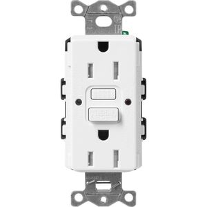 Lutron SCR-15-GFST-SW Tamper-Resistant Self-Test GFCI Receptacle 15-Amp 125-Volt Snow