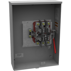 Milbank U4910-O-BL 3-Phase Heavy-Duty Ringless Meter Socket With Main Lever Bypass 7 Jaw 1-Position 200-Amp