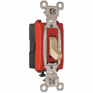 Pass & Seymour CS20AC1-I 120/277-Volt AC 20-Amp 1-Pole Heavy-Duty Commercial/Specification Grade Toggle Switch Ivory