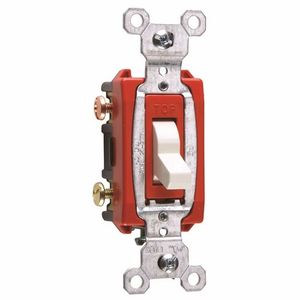 Pass & Seymour CS20AC3-W 120/277-Volt AC 20-Amp 3-Way Heavy-Duty Commercial/Specification Grade Toggle Switch White