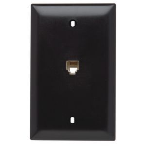 Pass & Seymour TPTE1 Thermoplastic 1-Gang Rectangular Communication Wallplate Brown