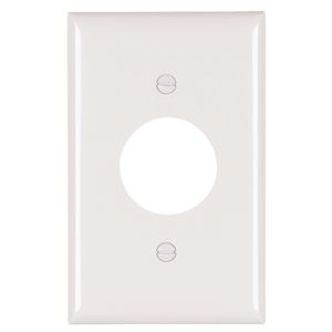 Pass & Seymour TP7-W Nylon Standard Size 1-Gang Wallplate 1-Single Receptacle White TradeMaster