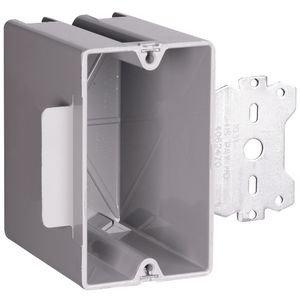 Pass & Seymour S1-22-S50 Plastic 1-Gang Deep Switch Outlet Box With Quick/Click 2-1/4-Inch x 3-3/4-Inch x 3-3/8-Inch 22.5-Cubic-Inch Slater