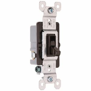 Pass & Seymour 663-G 120-Volt AC 15-Amp 3-Way Toggle Switch Brown TradeMaster