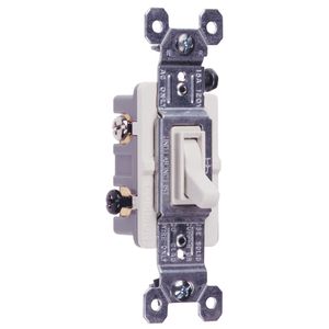 Pass & Seymour 663-WG 120-Volt AC 15-Amp 3-Way Toggle Switch White TradeMaster