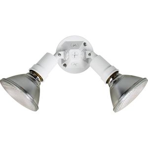 Progress Lighting P5212-30 Adjustable Swivel Flood Light 2-Light 120-Volt AC White