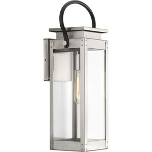 Progress Lighting P560005-135 1-Light Incandescent Wall Lantern 100-Watt 120-Volt Stainless Steel Union Square