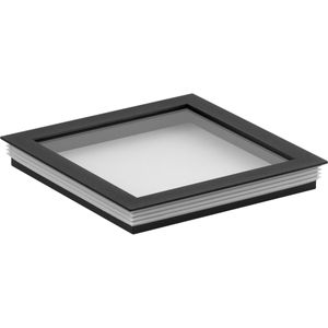 Progress Lighting P860047-031 Square Top Cover Lens 6-Inch x 6-Inch x 0.77-Inch Black For 6-Inch Square Cylinder