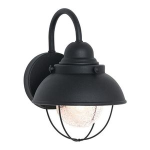 Sea Gull Lighting 8870-12 1-Light Wall Lantern 100-Watt 120-Volt Black Sebring