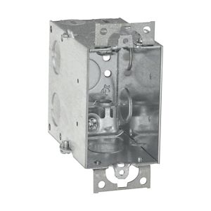 Crouse-Hinds TP244 Steel 1-Gang Gangable Switch Box 2-Inch x 3-Inch x 3-1/2-Inch 18-Cubic-Inch