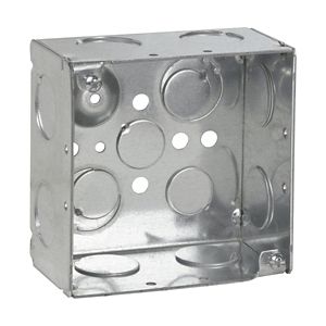 Crouse-Hinds TP432 Steel Deep Outlet Box 4-Inch x 4-Inch x 2-1/8-Inch 30.3-Cubic-Inch