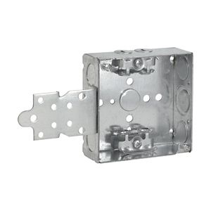 Crouse-Hinds TP456 Steel Standard Outlet Box 4-Inch x 4-Inch x 1-1/2-Inch 22-Cubic-Inch