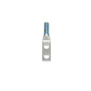 Thomas & Betts 54852BE Tin Plated Copper 2-Hole Blind End Compression Lug 6-AWG 1/4-Inch Color-Keyed