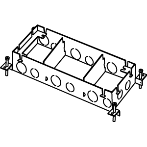 Wiremold 880M3 Stamped Steel 3-Gang Shallow Floor Box 12-Inch x 4-13/16-Inch x 2-15/32-Inch 126-Cubic-Inch OmniBox