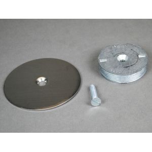 Wiremold 1043S Stainless Steel Abandon Blanking Plate Assembly With Threaded Base 3-1/2-Inch Dia Multiplex 525 Series