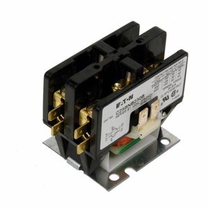 Eaton C25BNB230A 2-Pole Open Type Non-Reversing Compact Design Definite Purpose Control Contactor 30-Amp 110 - 120-Volt AC