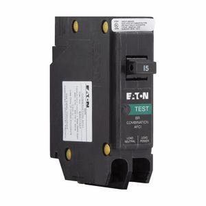 Eaton BRN115AF Plug-On Mount Type BR Combination Arc Fault Circuit Breaker 1-Pole 15-Amp 120-Volt AC