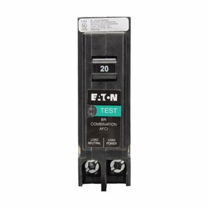 Eaton BRP120AF Plug-On Mount Type BR Combination Arc Fault Circuit Breaker 1-Pole 20-Amp 120-Volt AC