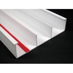 Wiremold 5500BD3 Non-Metallic Divided Raceway Base PVC Ivory For Use With 5500 Series Multiple-Channel Raceway