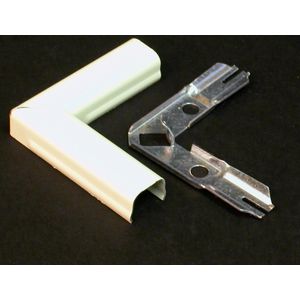 Wiremold V511 Flat Elbow Fitting Steel Ivory For Use With 500 Series Single-Channel Steel Surface Raceway