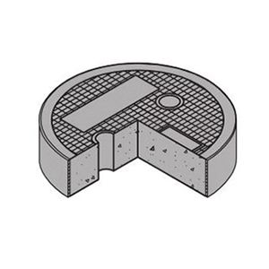 Oldcastle F08R017 9-Inch Reinforced Concrete Light-Duty Lid With Cap Christy