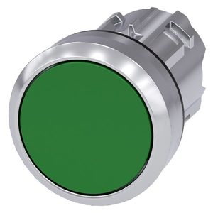 Siemens 3SU10500AB400AA0 Flat Momentary Round Heavy-Duty Pushbutton 22-mm Green