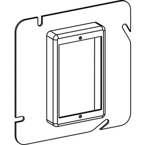 Orbit Industries 51058 16 Gauge Sheet Steel 1-Gang Raised Device Ring 4-11/16-Inch x 4-11/16-Inch x 5/8-Inch 4.3-Cubic-Inch