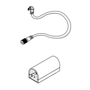 DiodeLED DI-SE-NB-BWC-EC Side Bending Bottom Wire Entry Connector 16-AWG 12-Inch For Neon Blaze LED Tape Light NEON BLAZE