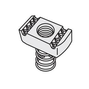 Gregory GN-821USA Electrogalvanized Regular Spring Nut 3/8-16