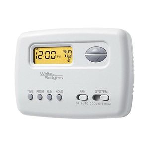 Chatham Brass 1F78-151 1 Heat/1 Cool Digital Weekday-Weekend Programmable Thermostat 45 to 90 deg F 24-Volt White