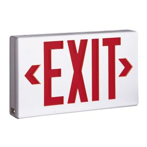 Cooper Lighting LPX7 LPX Series Self-Powered LED Exit Sign White Textured Housing Red Letter 120/277-Volt Sure-Lites